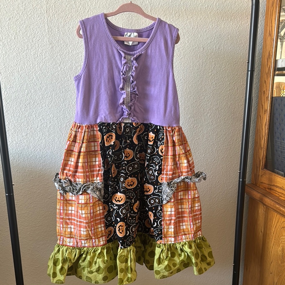 Momi Boutique Colorful Halloween Patchwork Dress